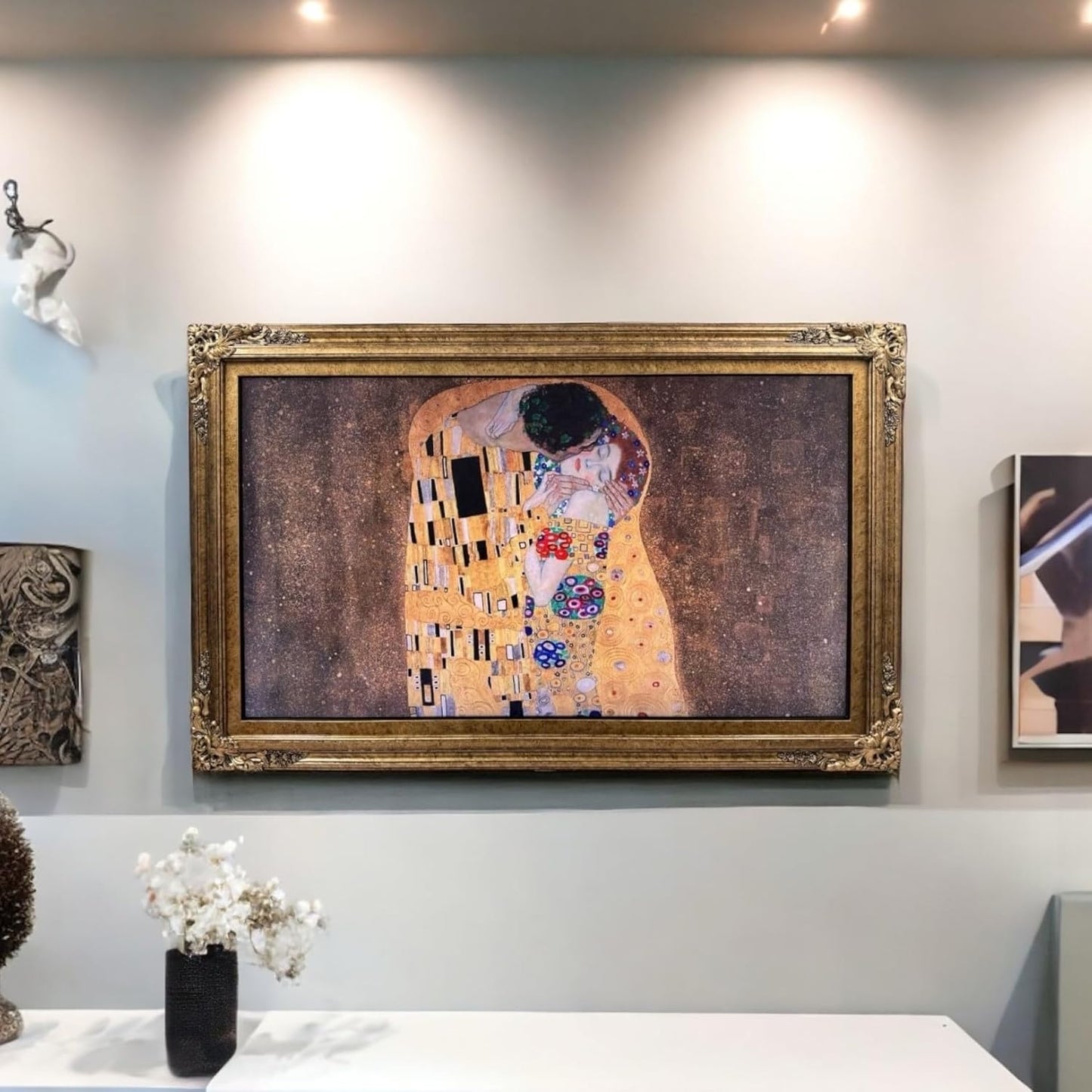 TV Frame for Samsung The Frame TV - Marble Gold Finish