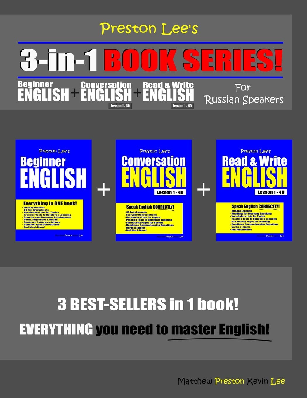Preston Lees 3-in-1 Book Series for Beginner English Learners