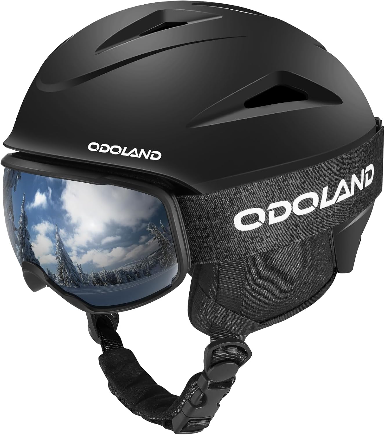 Odoland Ski Helmet & Goggles Set for Safety