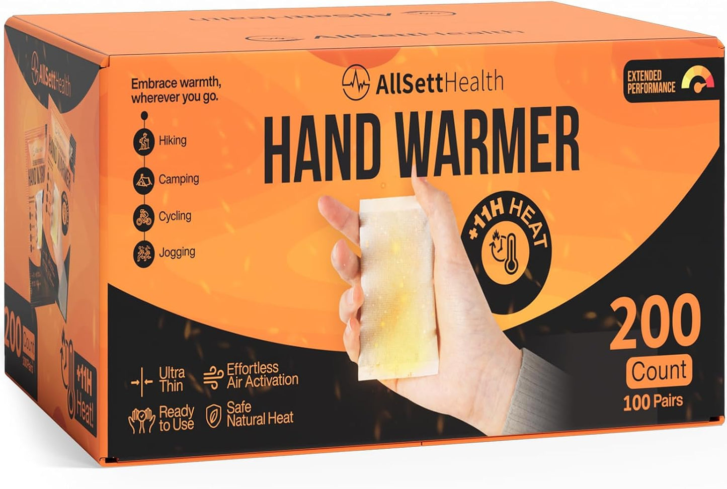 Natural Hand Warmers for 11 Hours of Consistent Heat Supply