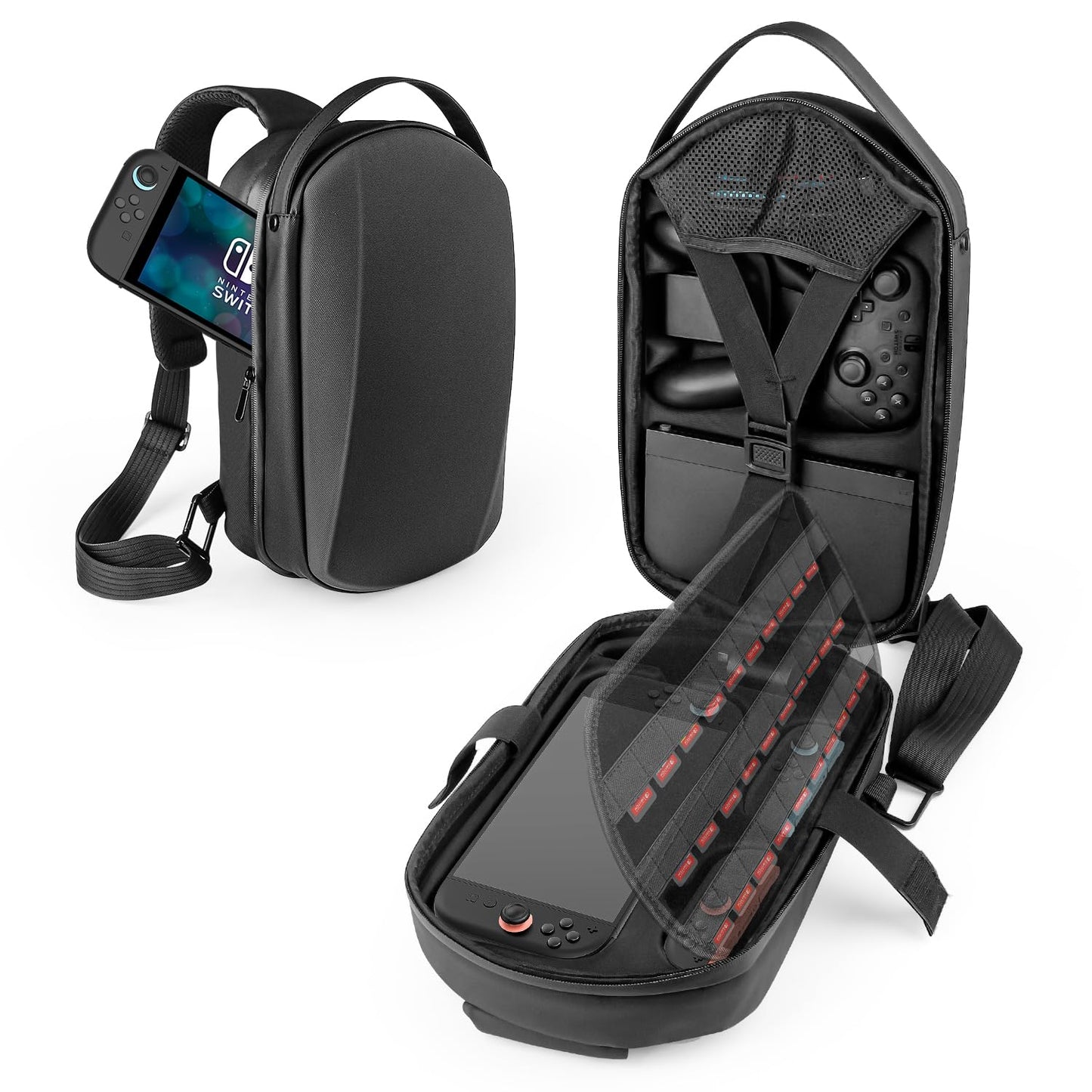 Hard Shell Travel Sling Bag for Nintendo Switch 2 - Black