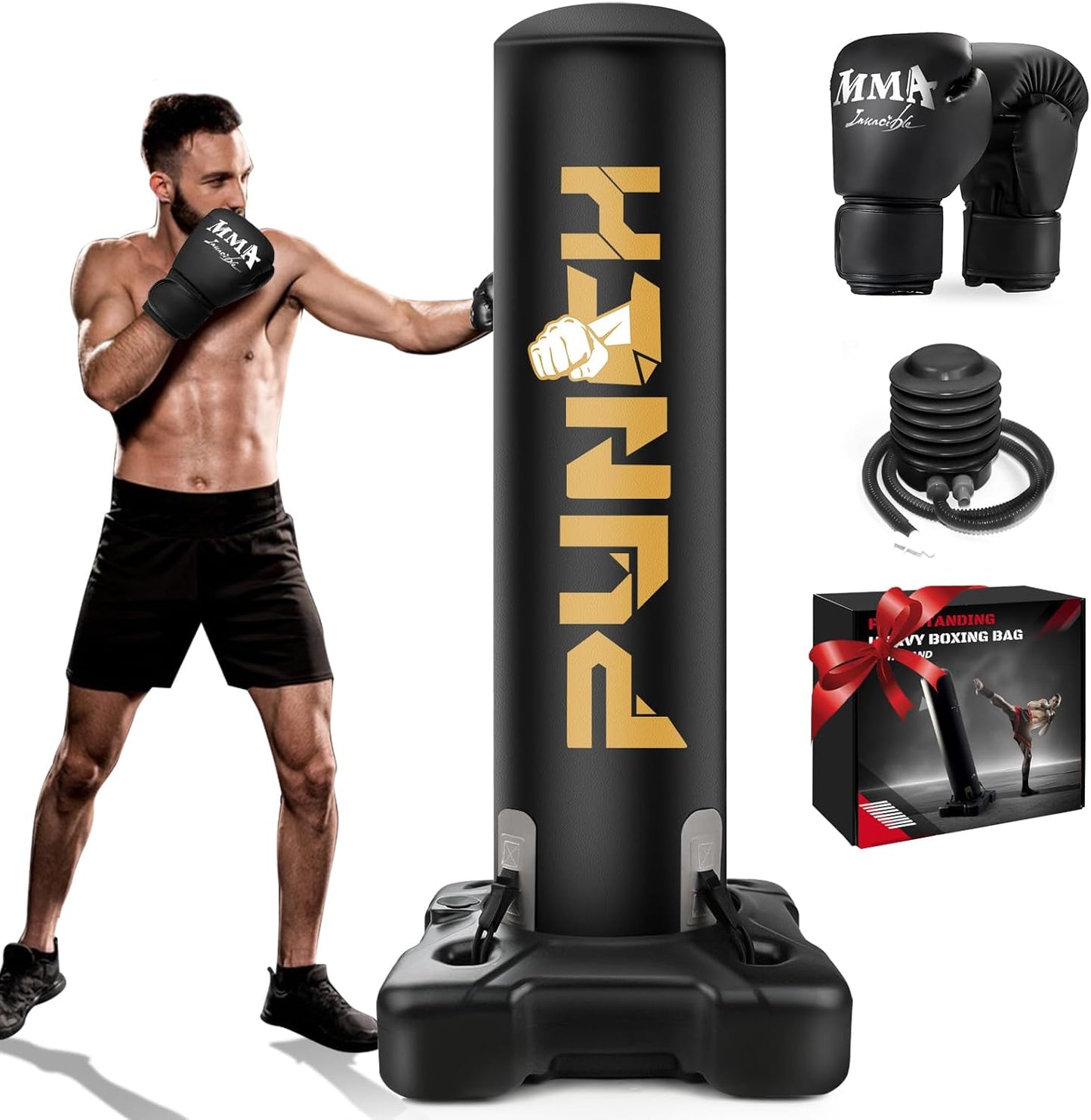 Heavy Boxing Bag with Stand for Home Gym Training Equipment