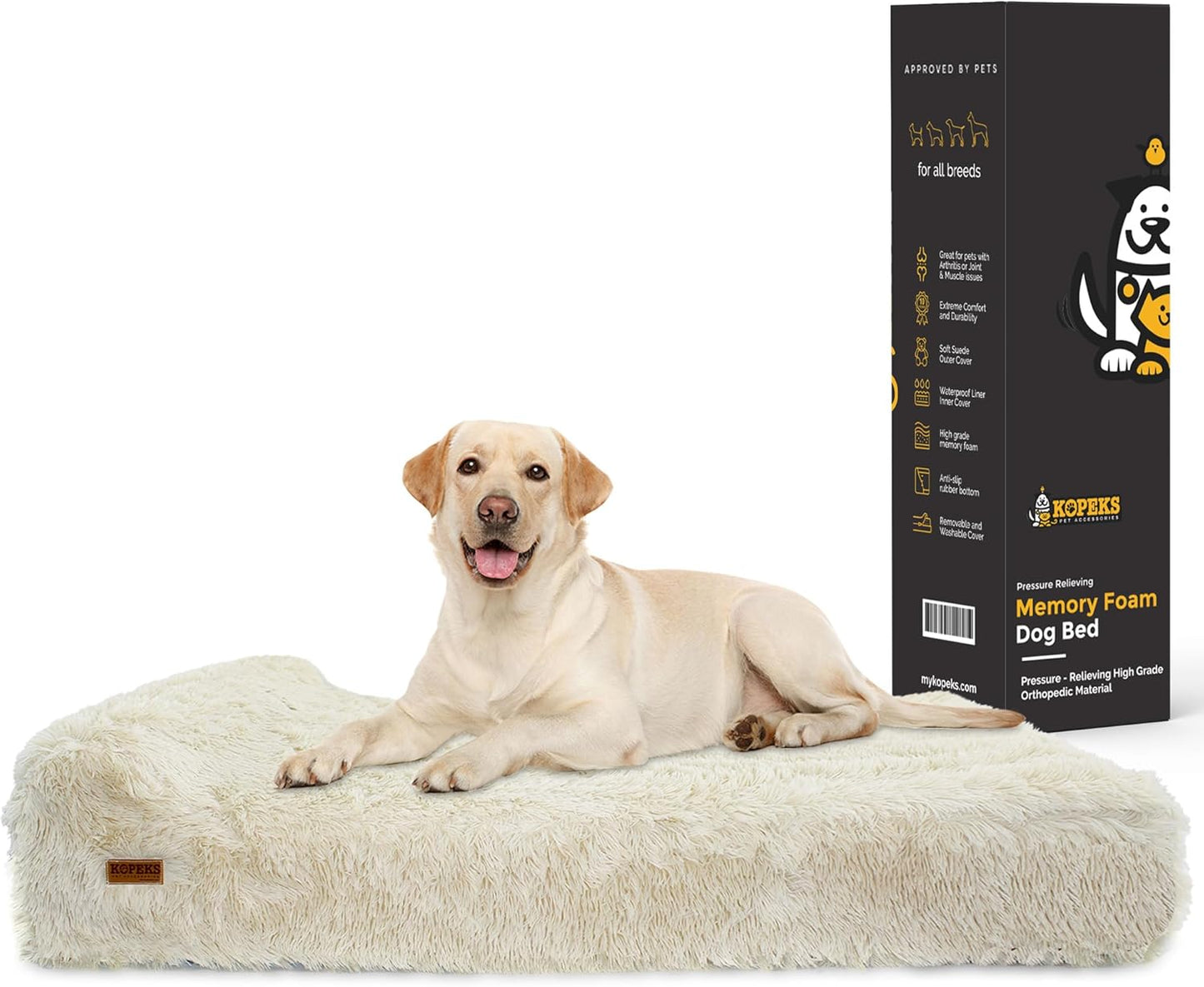 KOPEKS Orthopedic Memory Foam Dog Bed for Extra Large Dogs