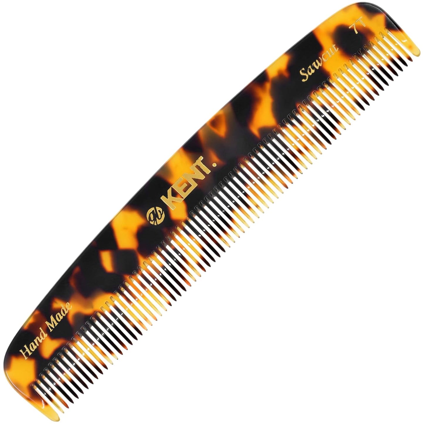 Kent 7T TY Handmade Fine Tooth Pocket Comb for Men Grooming
