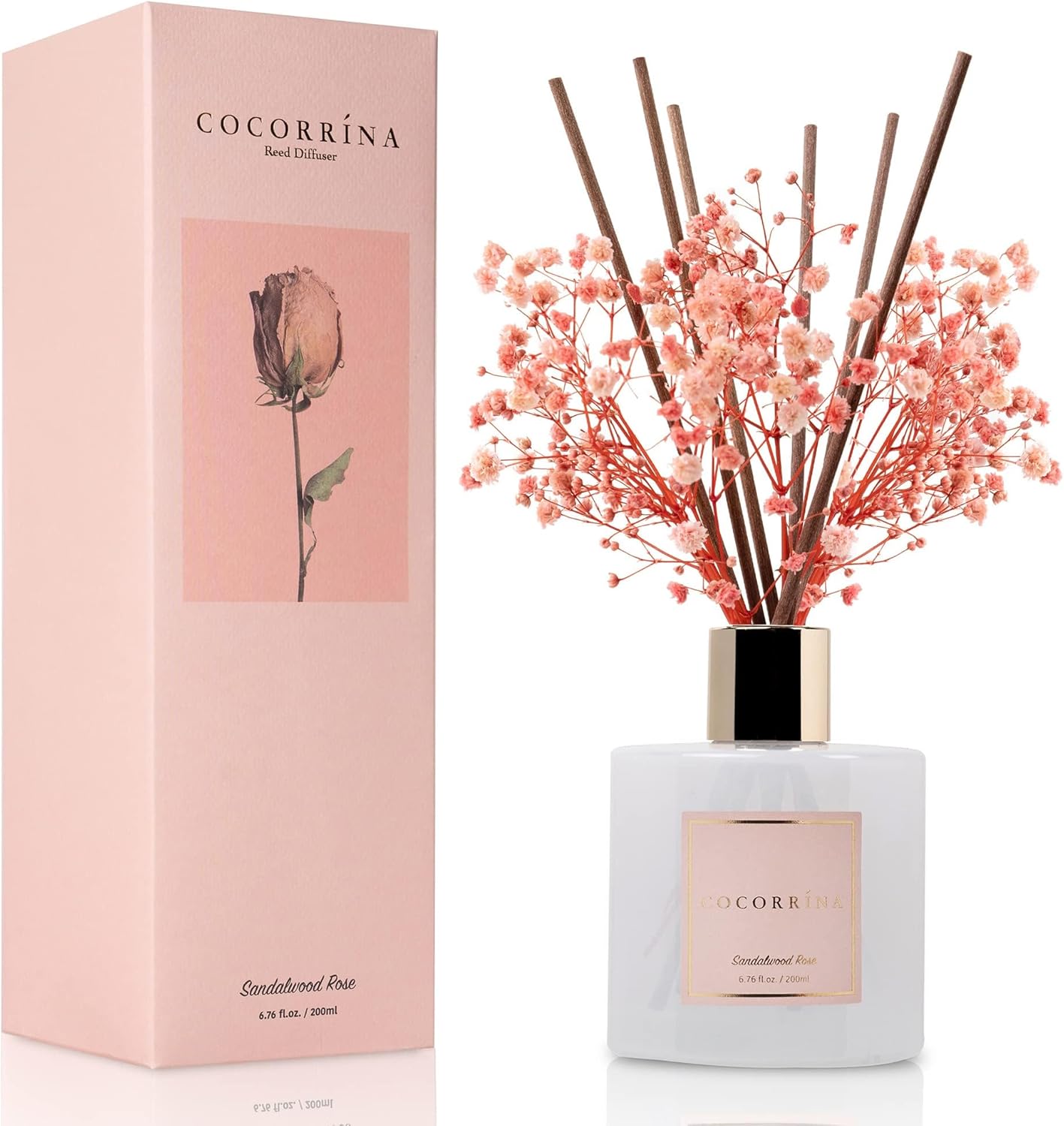 Sandalwood Rose Reed Diffuser Set | Aromatherapy Bliss