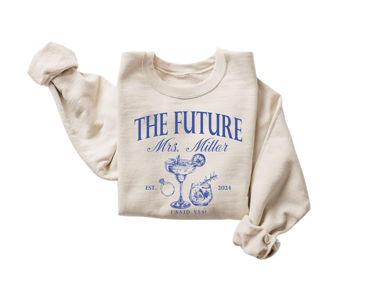 Personalized Future Mrs Sweatshirt - Handmade Bride Gift