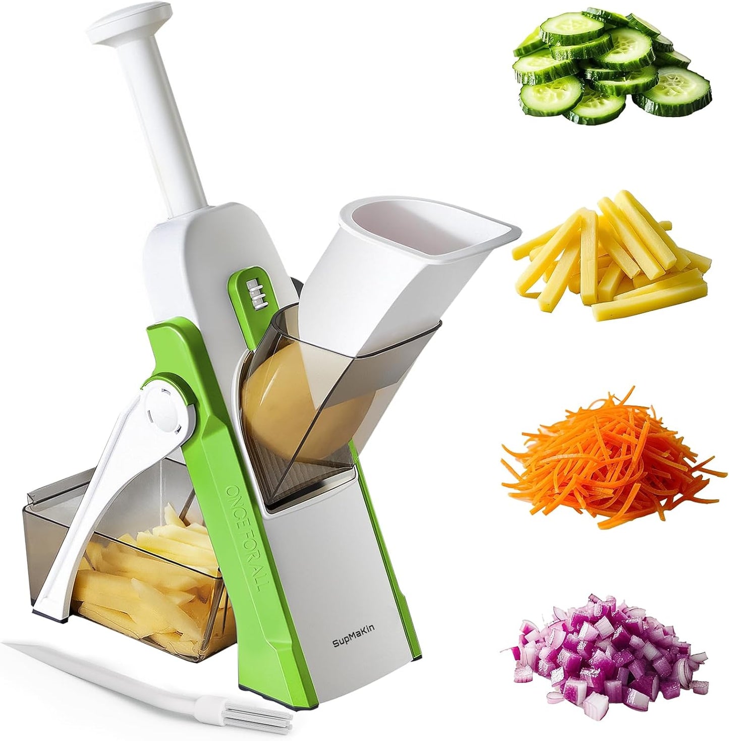 SupMaKin Upgrade Safe Mandoline Slicer for Effortless Chopping