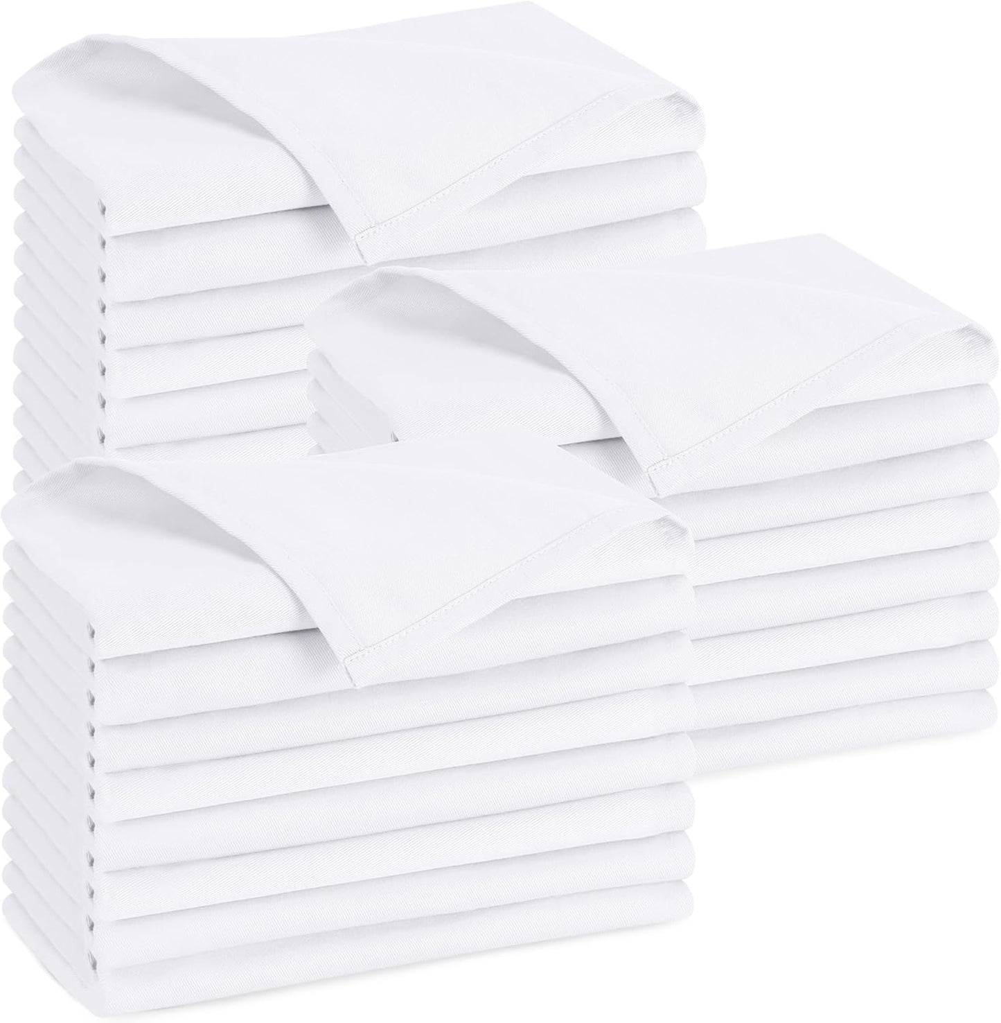 Utopia Kitchen White Cloth Napkins - 288 Pack, 18x18 Inch