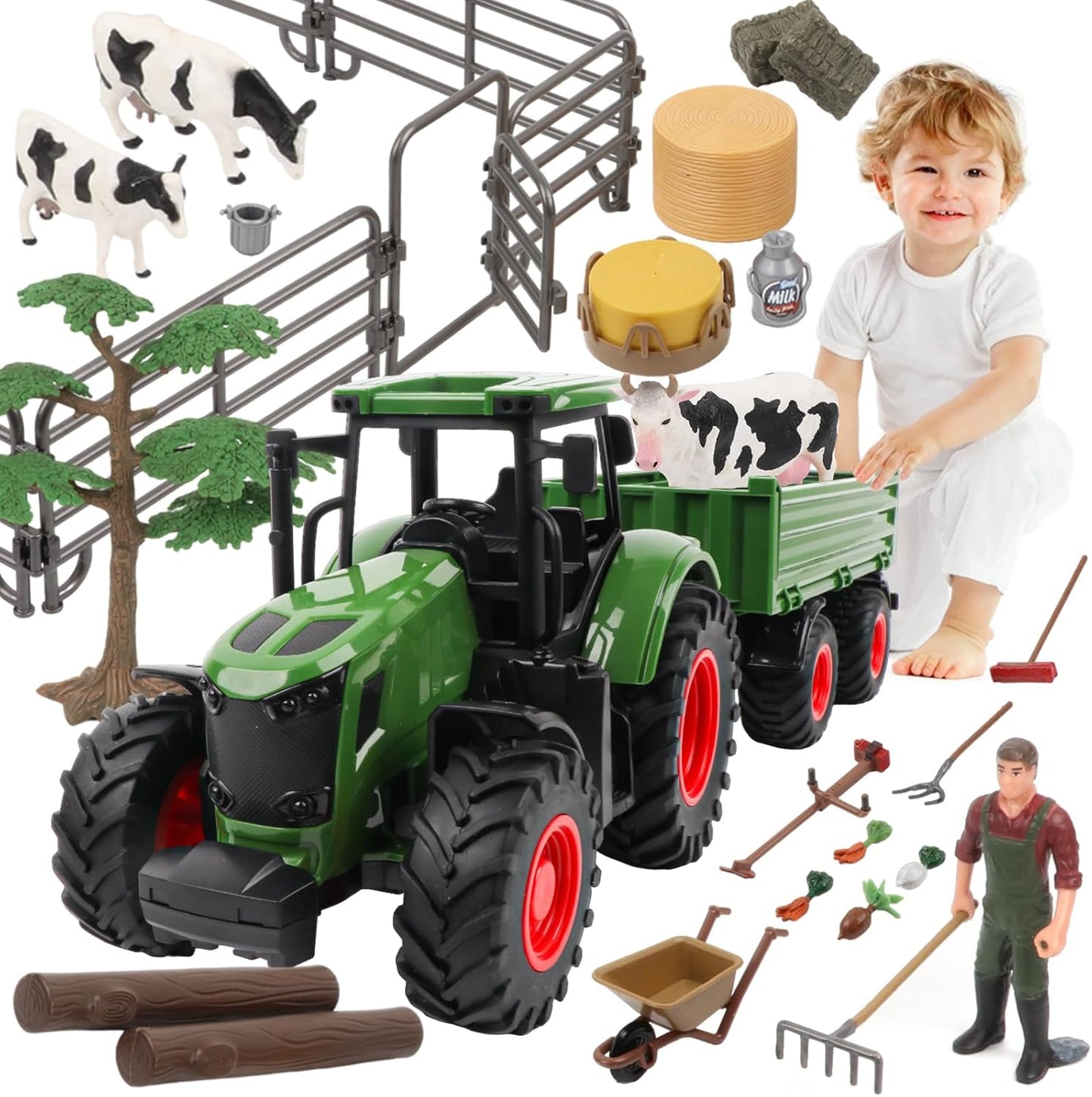Interactive Farm Tractor Toy Set - Hours of Fun!