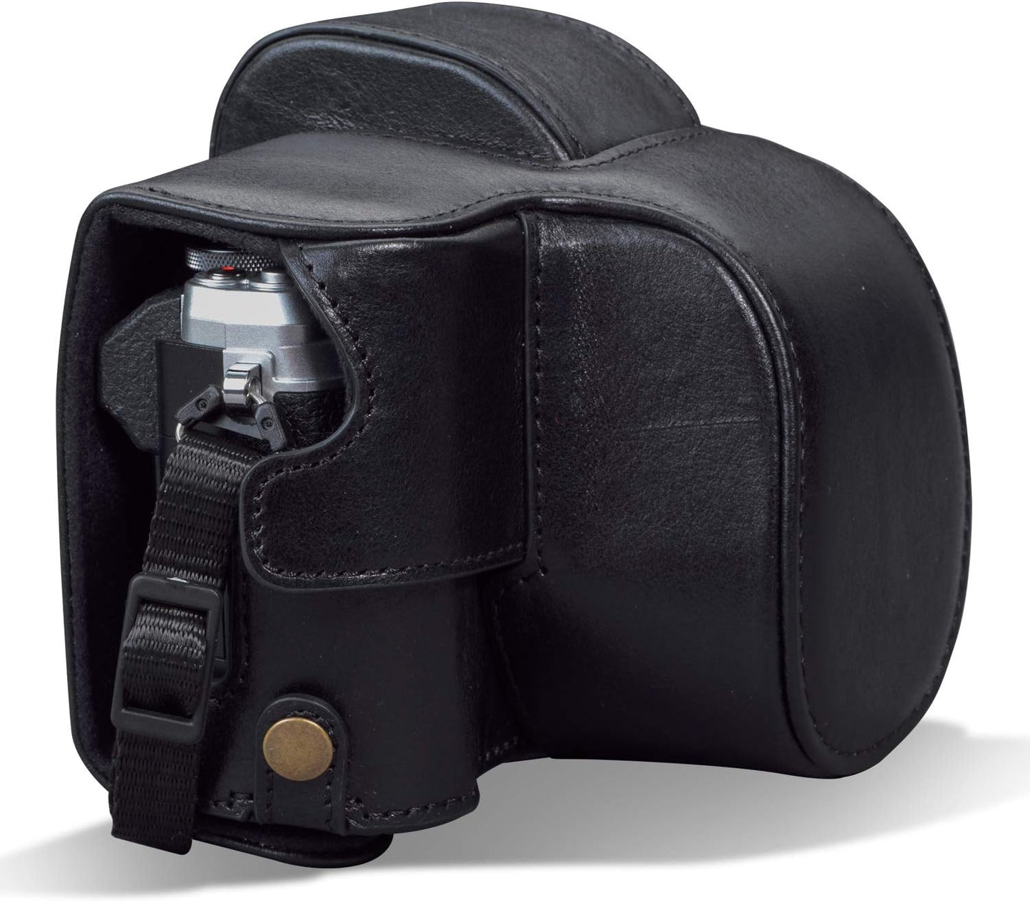 MegaGear Genuine Leather Camera Case for Olympus OM-D E-M10 IV