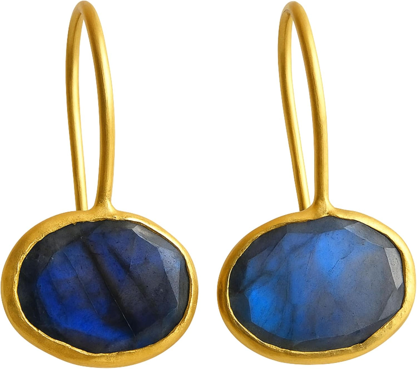 Citrine Gold Plated Sterling Silver Drop Earrings for Women