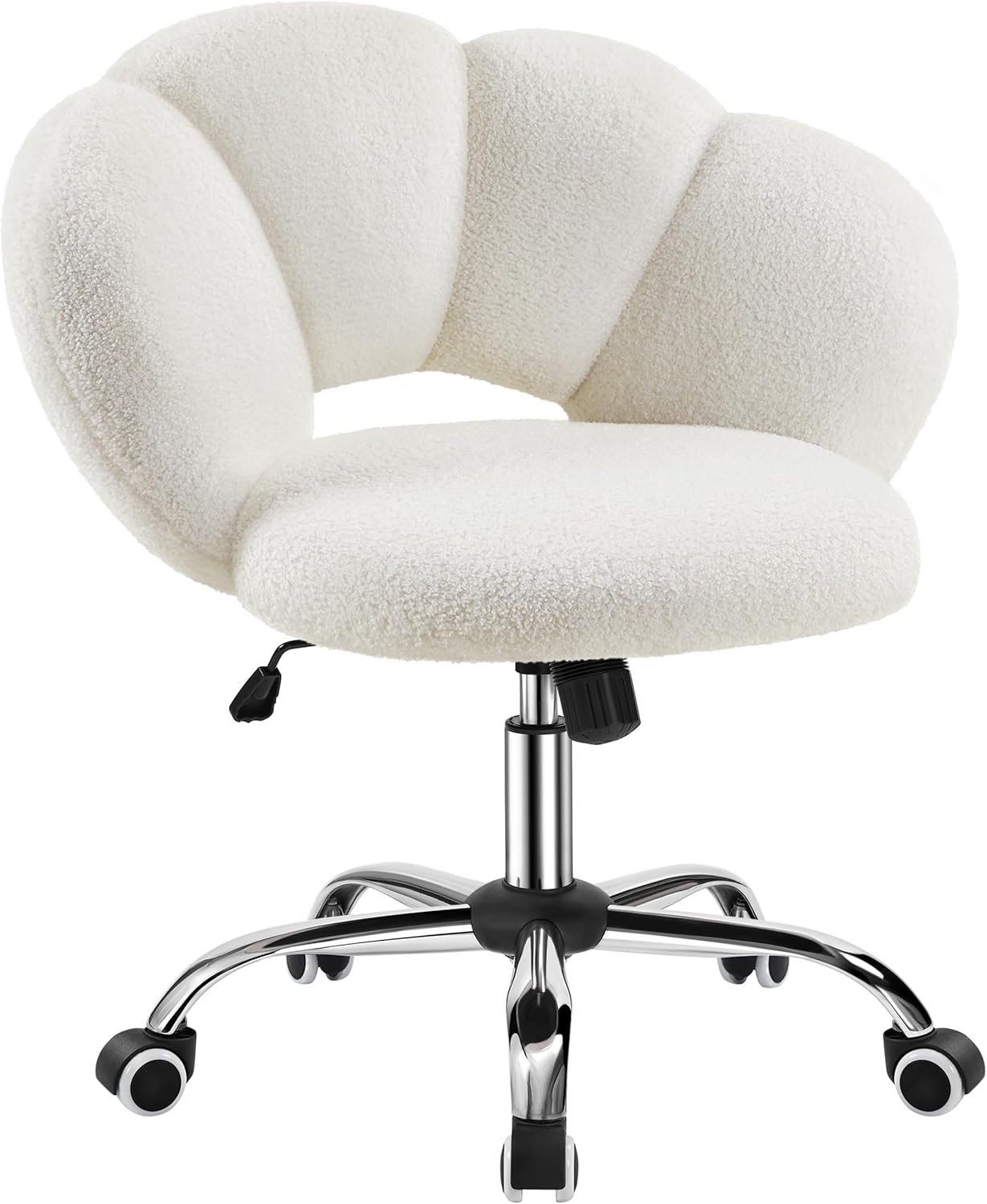 Yaheetech Cloud Vanity Chair - Adjustable, White