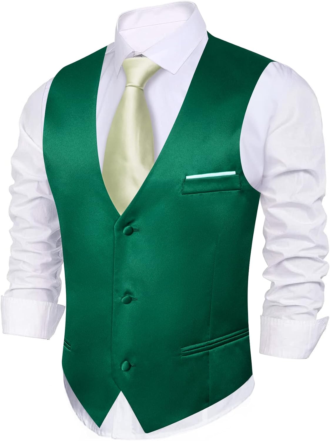 Barry.Wang Men's Business Vest for Weddings and Formal Events