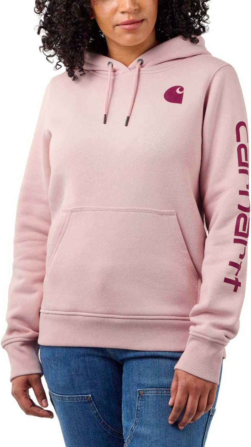 Women's Relaxed Fit Midweight Logo Sleeve Graphic Sweatshirt