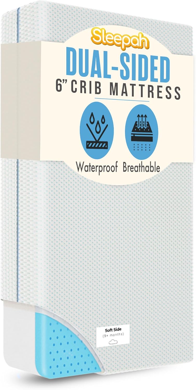 Sleepah 6 Crib & Toddler Bed Mattress with Dual Sided Comfort