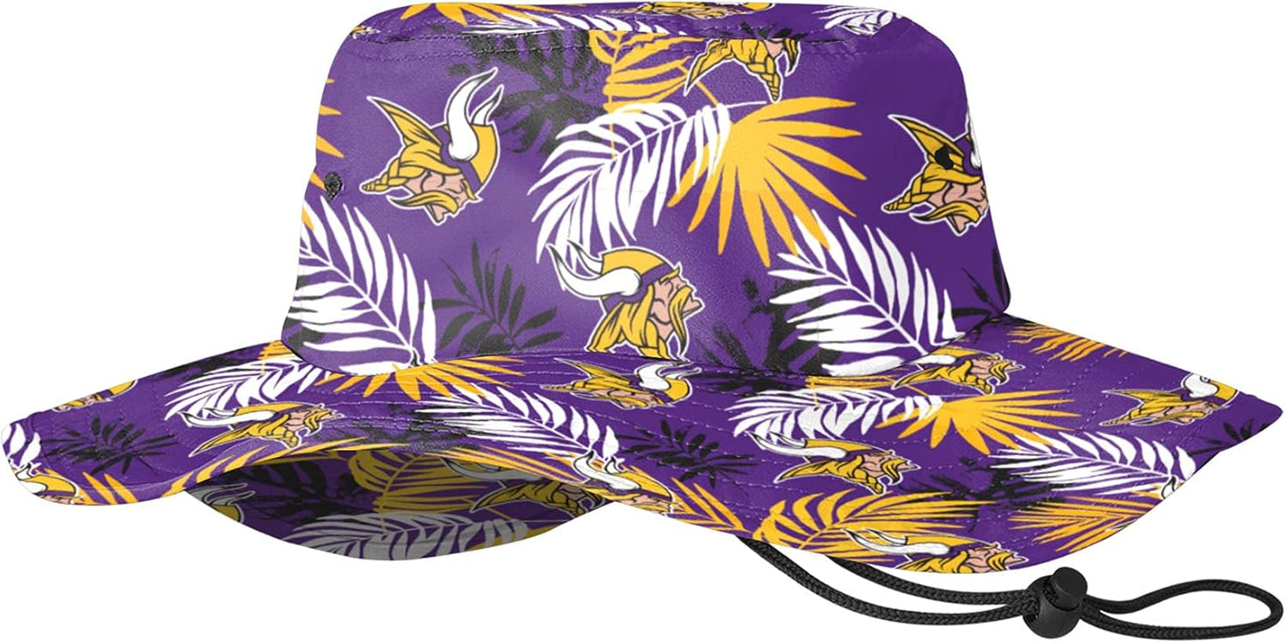 FOCO Men's NFL Team Logo Sun Bucket Boonie Hat for Outdoors