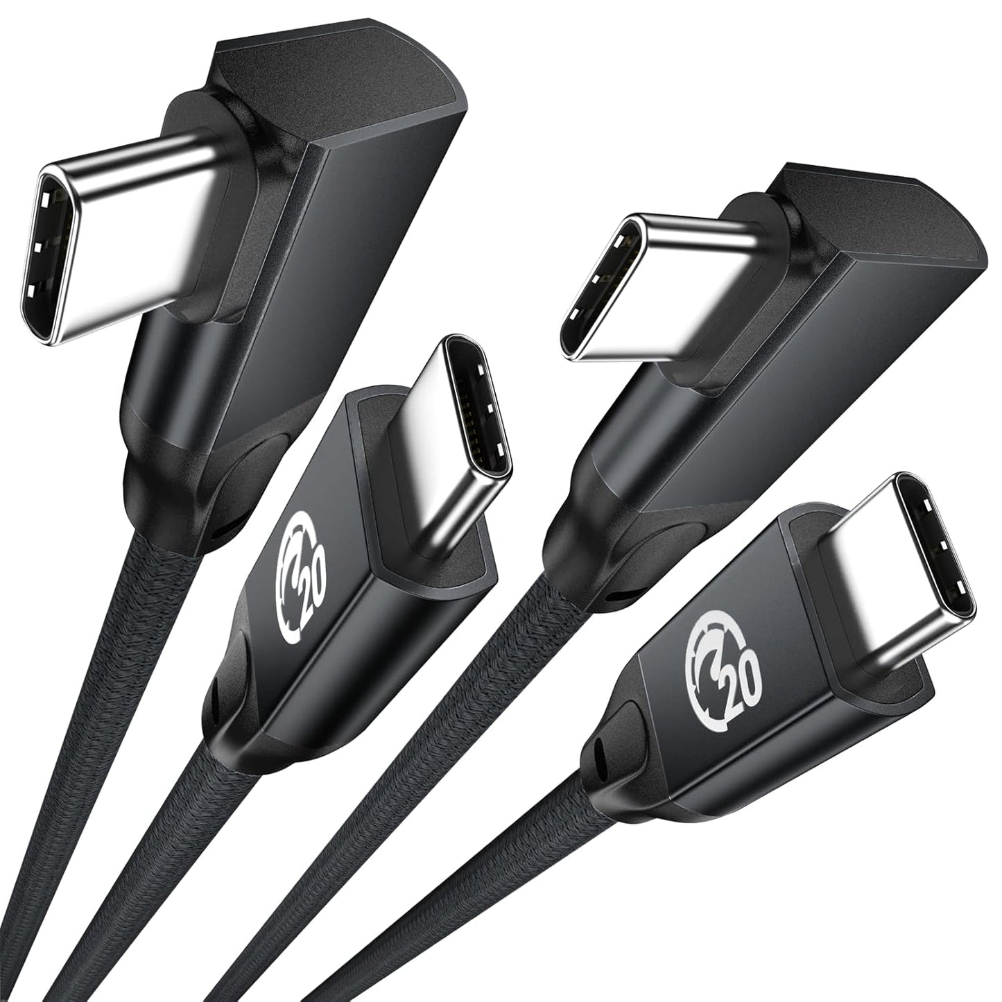 USB C Right Angle Cable 100W 15ft for Fast Charging & Data