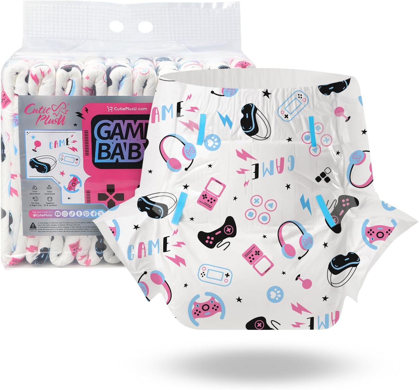 Maximum Overnight Absorbency Adult Diapers - CutiePlusU Game Paradise