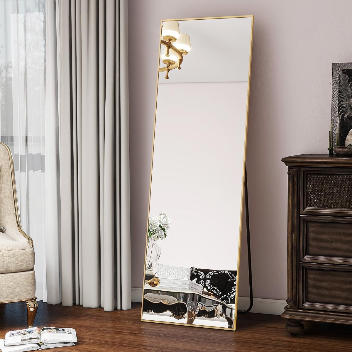 Koonmi 21x56 Floor Mirror Full Length with ShatterVue Glass