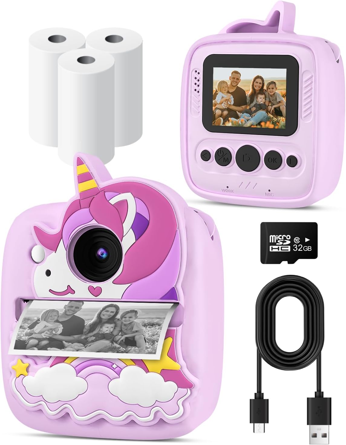 Kids' Instant Thermal Camera - 48MP Photo & 1080P Video