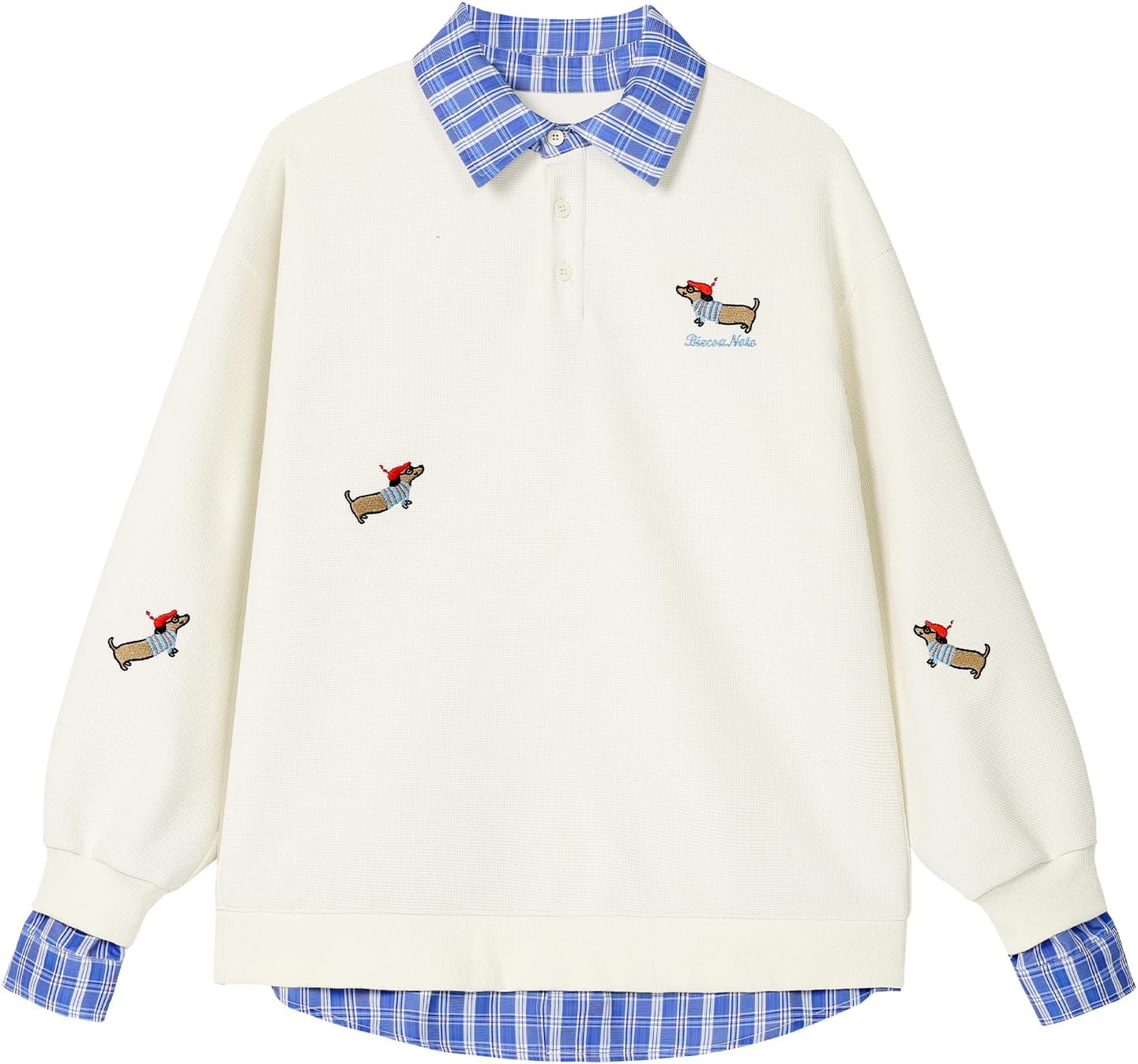 Vintage Dog Embroidered Polo Shirt - Stylish Comfort