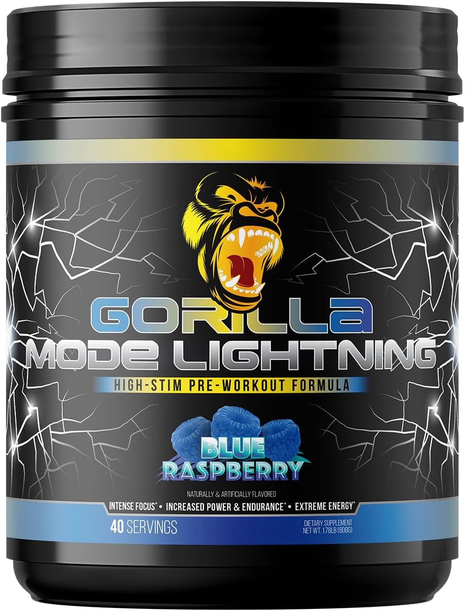 Gorilla Mode Lightning Pre-Workout for Extreme Energy & Focus