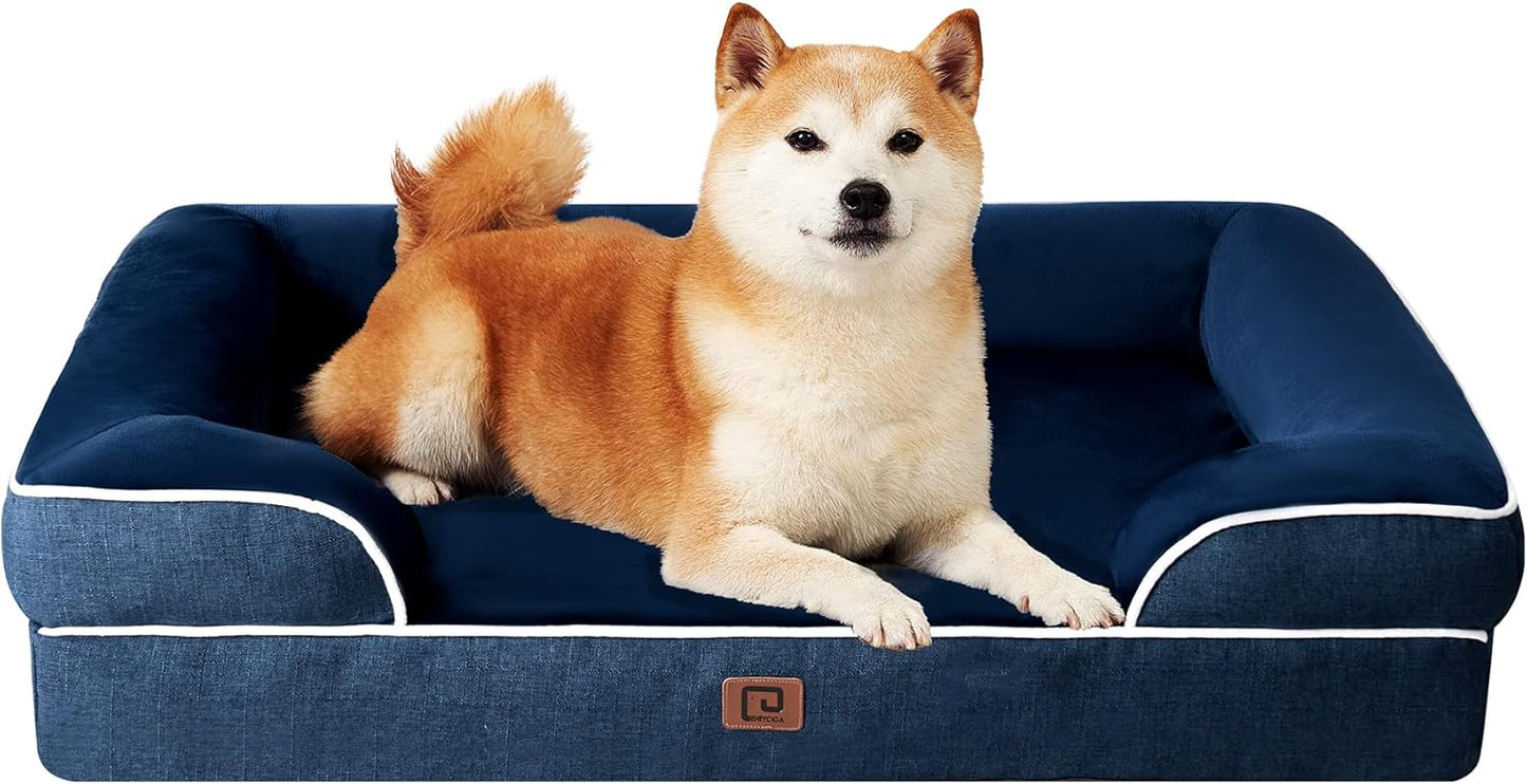 Orthopedic Dog Bed for Large Dogs with Waterproof Memory Foam