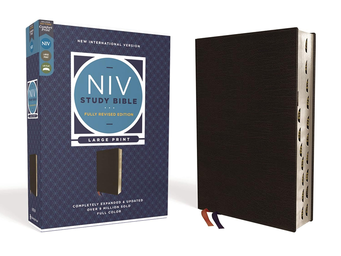 NIV Study Bible Fully Revised Edition Large Print Bonded Leather