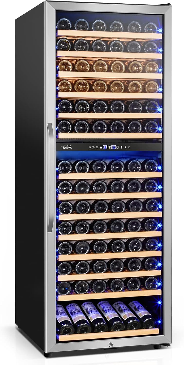 24 Inch Wine Cooler Fridge with Dual Zone for Wine Lovers