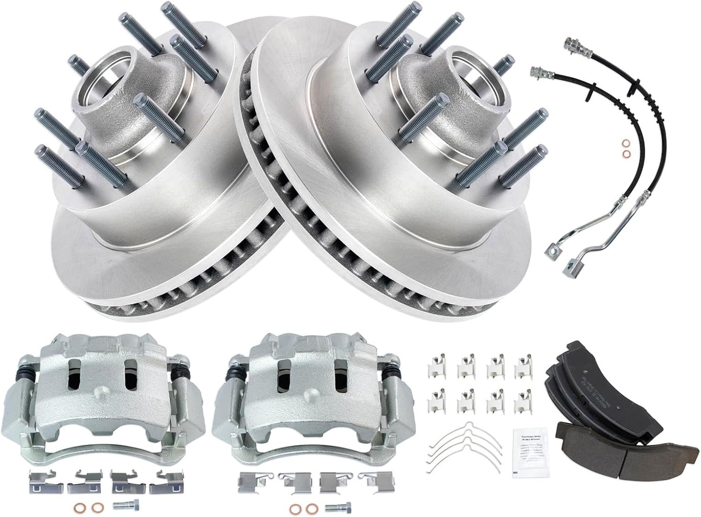 TRQ Front Brake Pad & Rotor Kit for 2003-2004 Ford Excursion