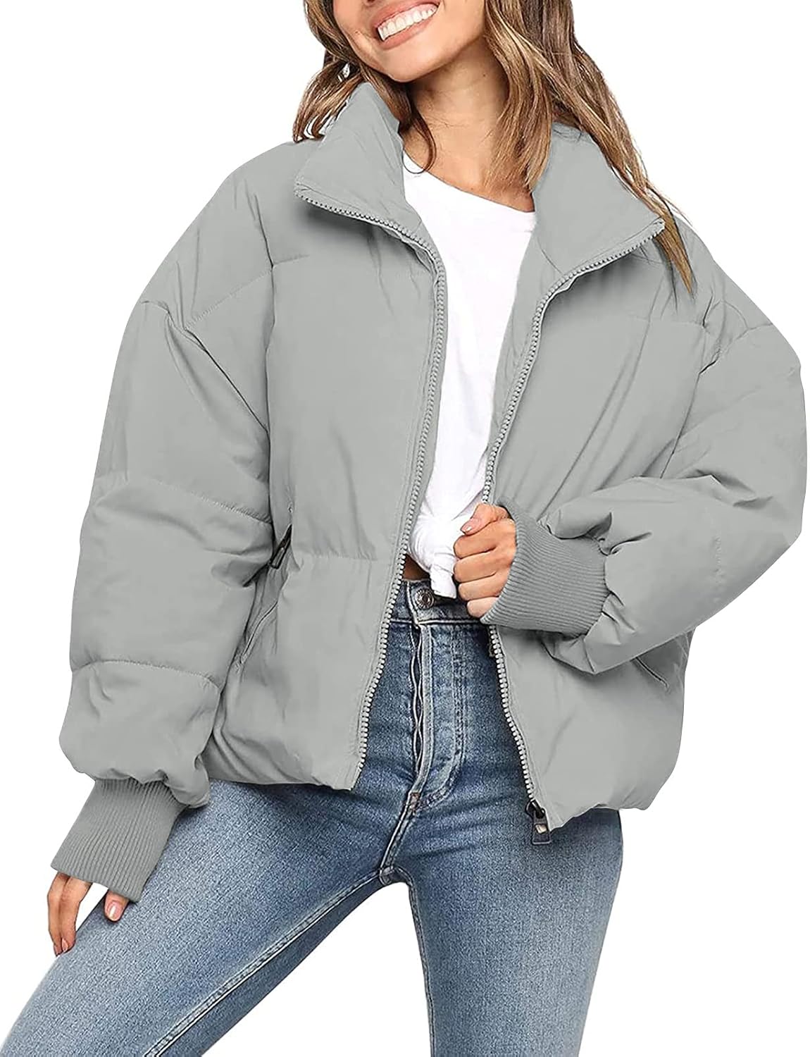 MEROKEETY Women's Winter Long Sleeve Zip Puffer Jacket Review