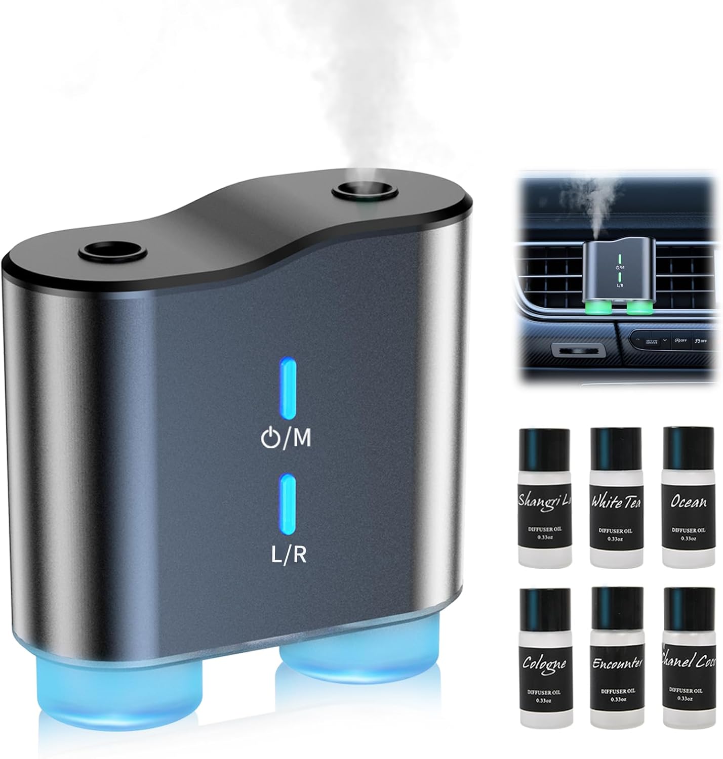 MASIKETEC Dual-Channel Smart Car Air Freshener