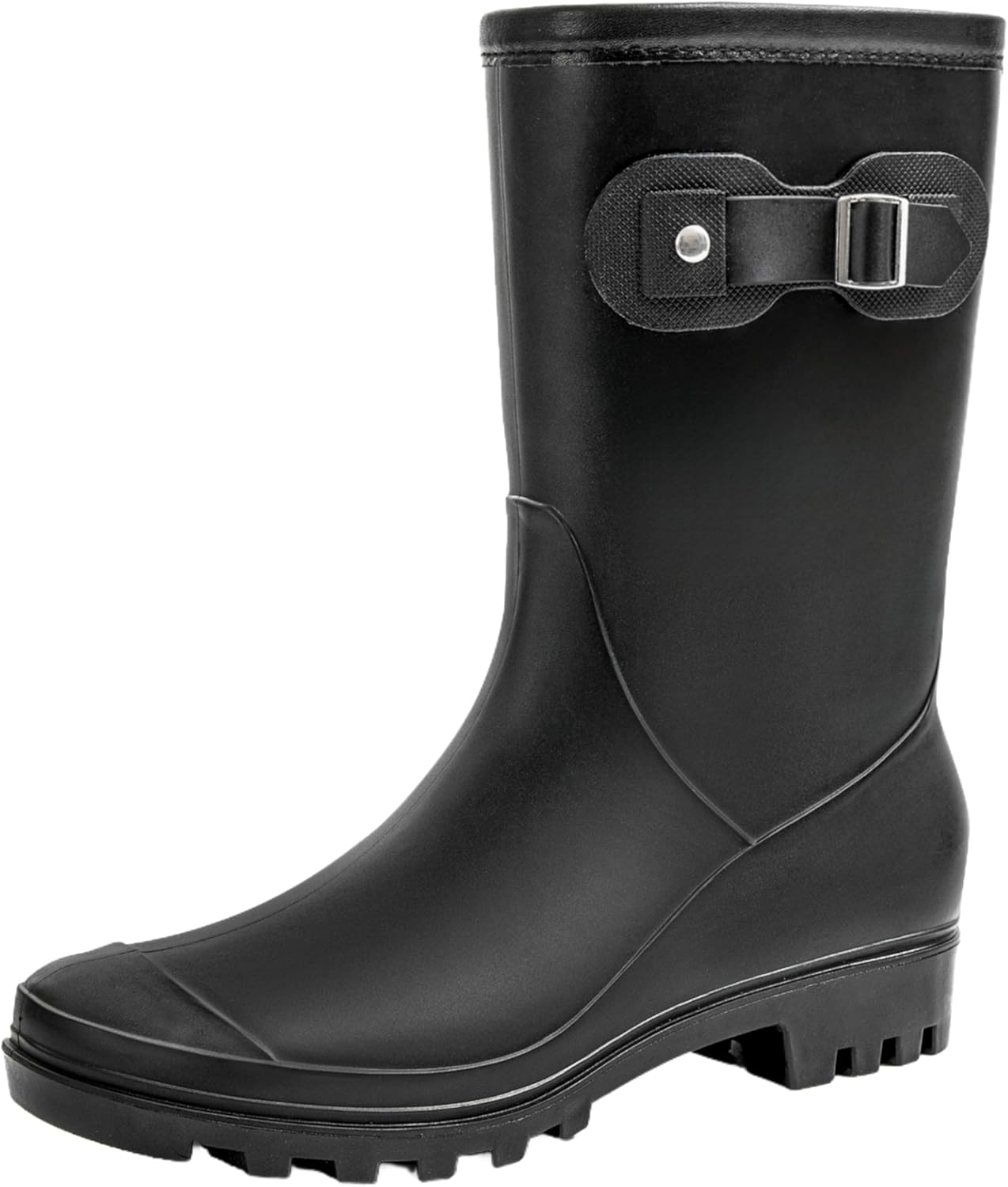 Women's Mid Calf Rain Boots Waterproof Fashion Garden Shoes