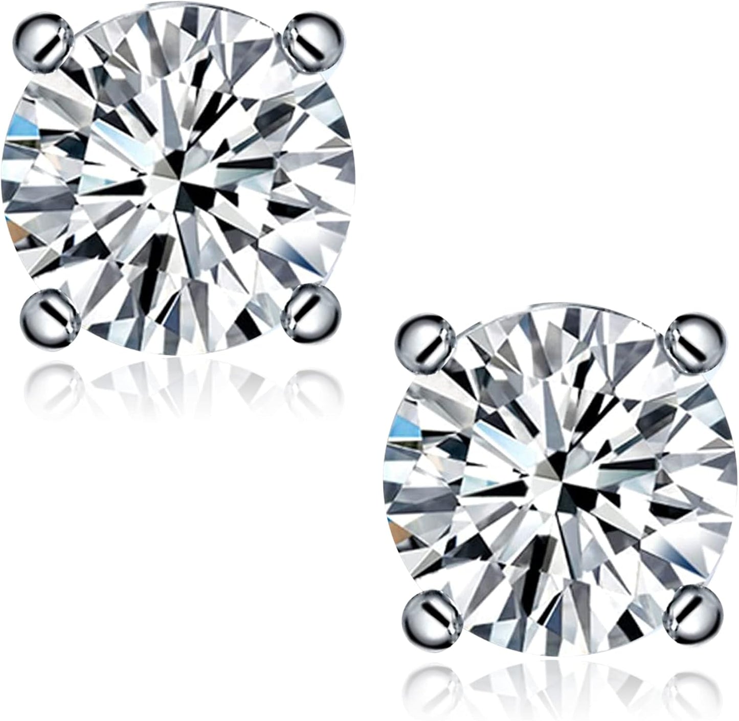 Moissanite Stud Earrings in 0.6ct-4ct D Color VVS1 Clarity