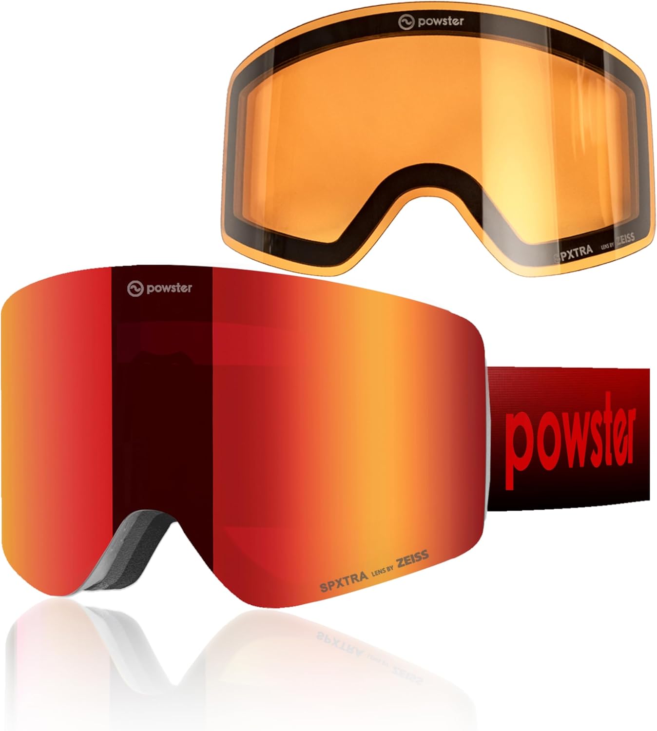 Powster OTG Ski Goggles: Interchangeable Lens, Anti-fog, UV Protection