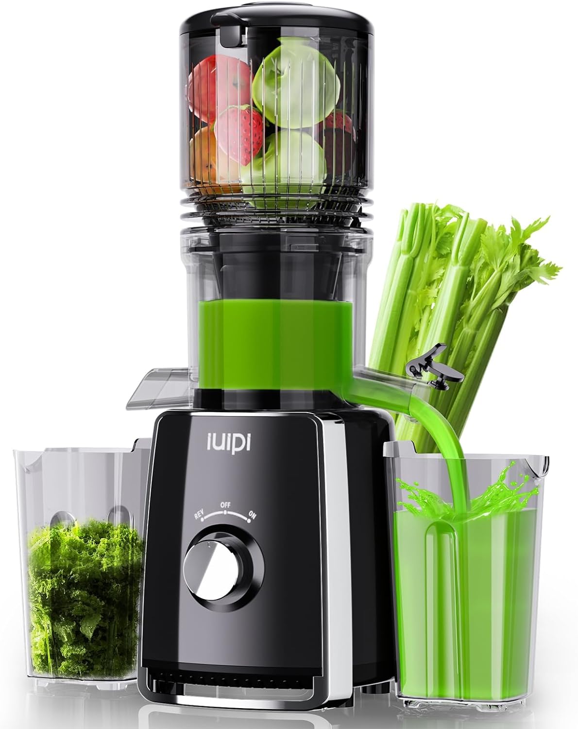 Cold Press Juicer Machines with 5.3in Feed Chute for Whole Fruits