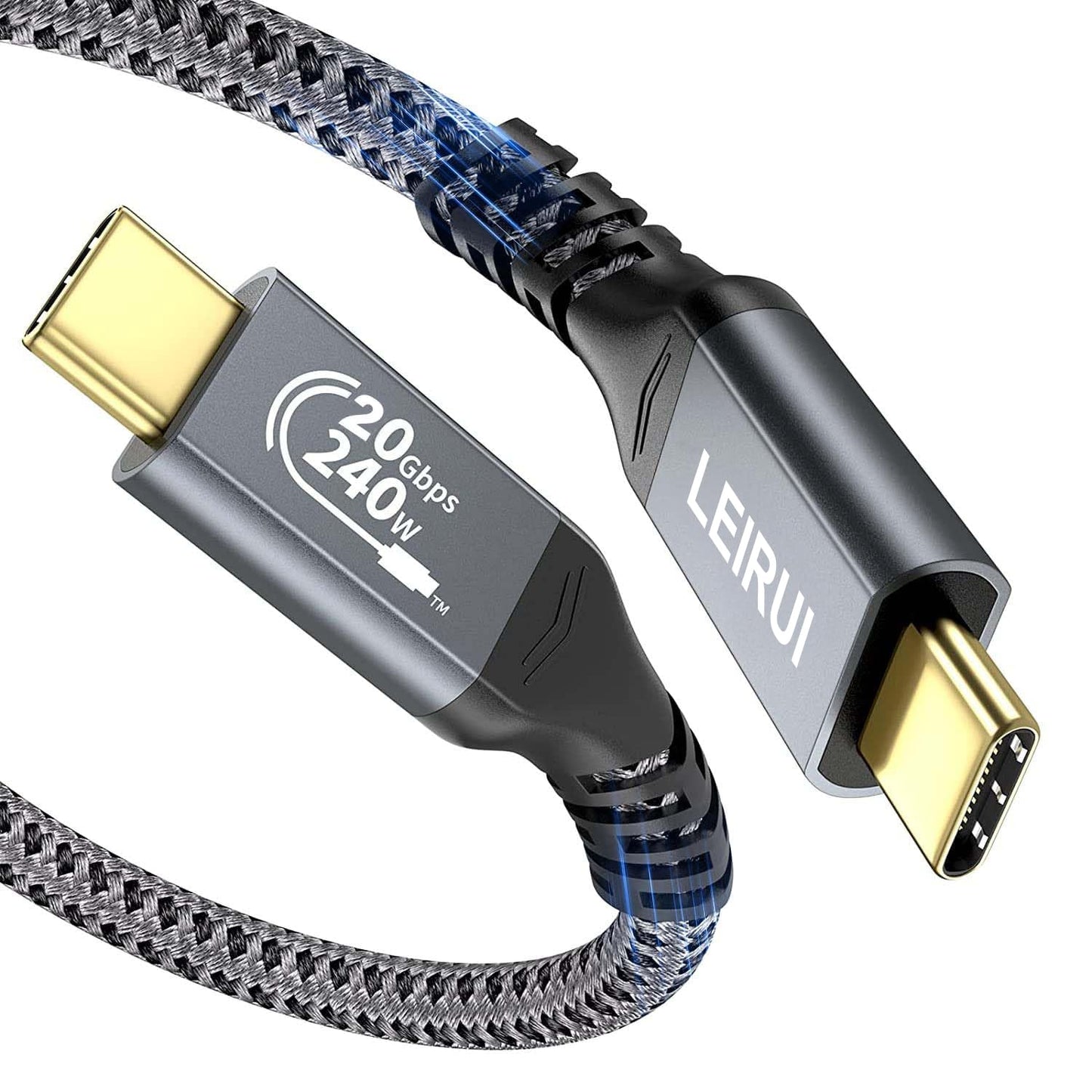 LEIRUI 240W Fast Charge USB-C 20Gbps 8K Video Cable