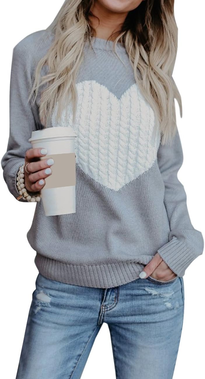 Shermie Heart Knit Sweater | Cozy & Cute Pullover