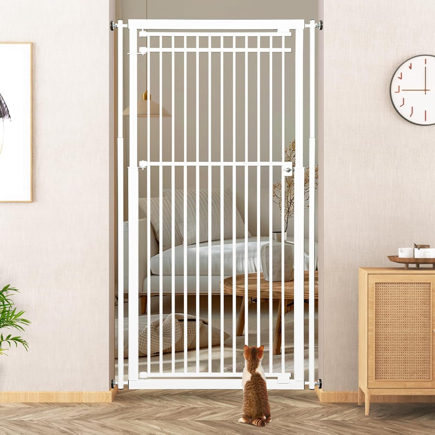 78.8 Extra Tall Cat Gate for Stairs and Doorways - WIDERSAFER