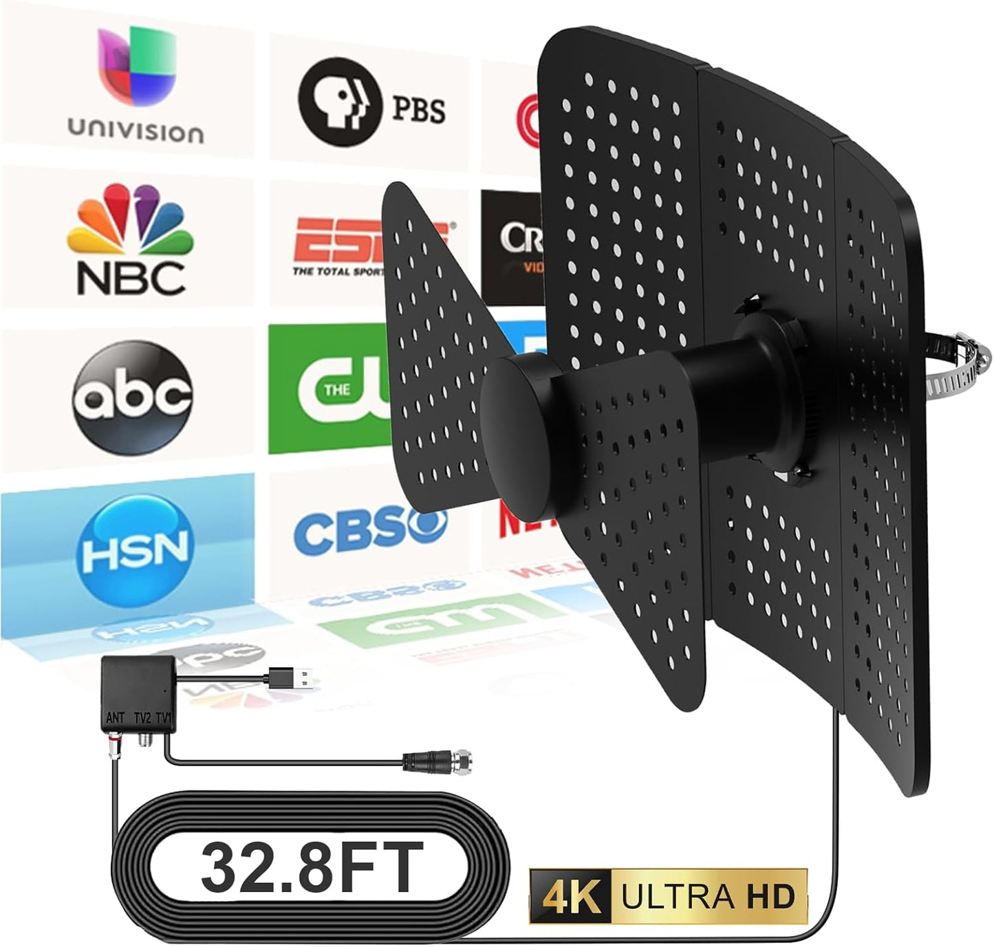 Powerful 1000-Mile Range Outdoor TV Antenna
