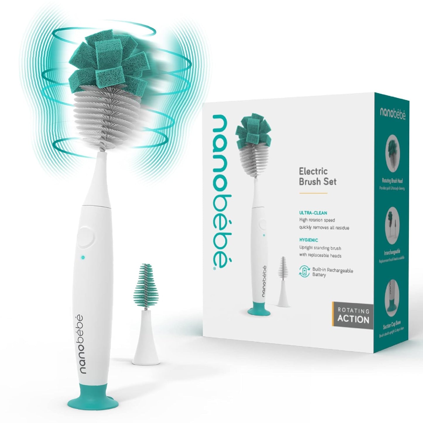 Nanobebe Electric Bottle Brush Cleaner for Effortless Cleaning