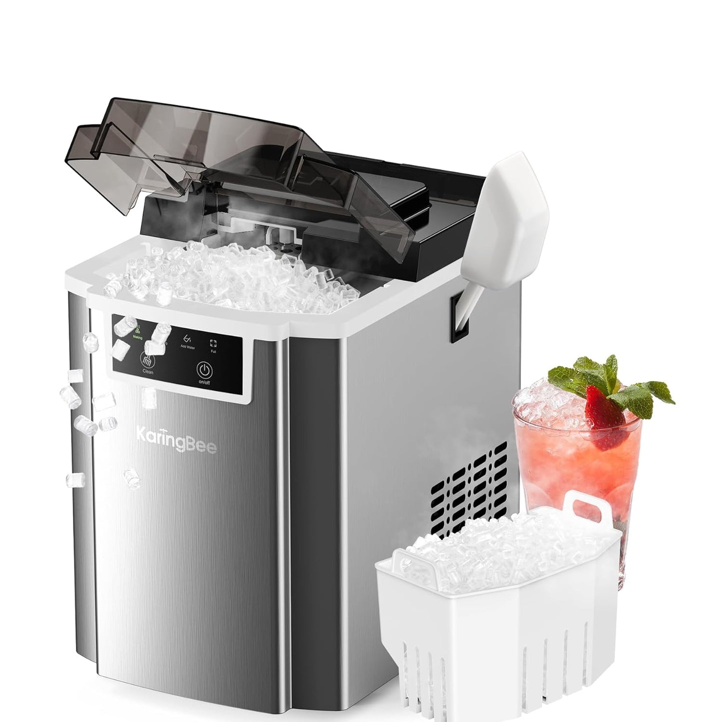 45lb Sonic Nugget Ice Maker - Chewable & Self-Cleaning