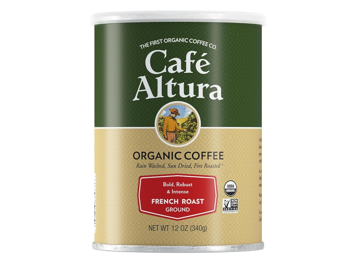 Cafe Altura Ground Organic Coffee French Roast 12 Ounce Pack
