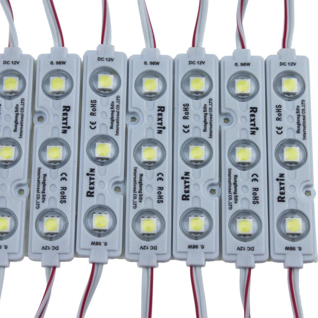 REXTiN Super Bright 200pcs 3 LED Module White 5050 SMD Lights