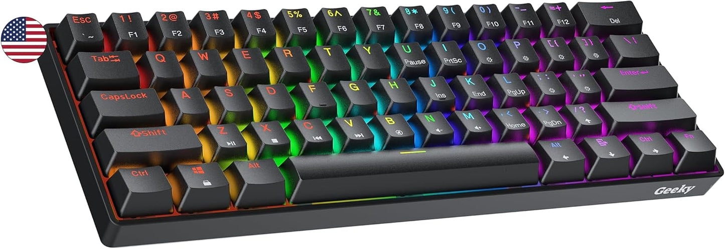 Geeky GK61 60% Hot Swappable Mechanical Gaming Keyboard Review