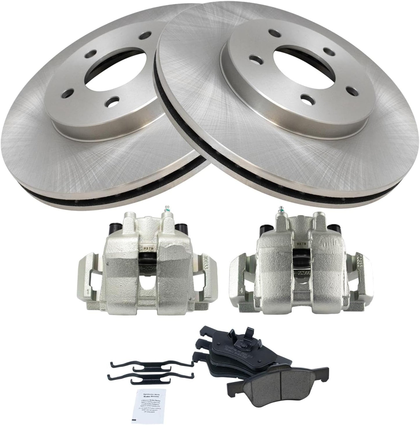 TRQ Front Brake Pad & Rotor Kit for Ford Escape & Mazda Tribute