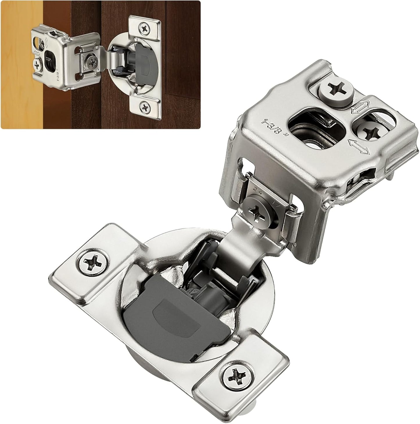 Soft Close Cabinet Hinges 50 Pack for Smooth Kitchen Doors