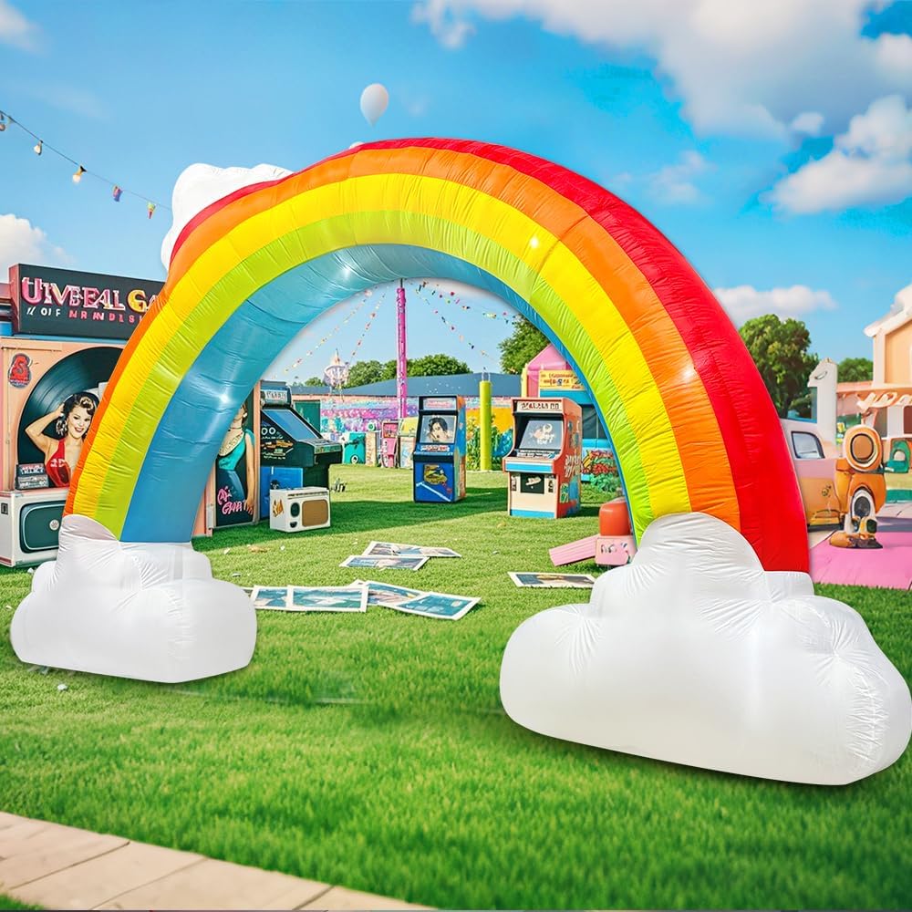 14FT Inflatable Rainbow Arch for Outdoor Event Decorations