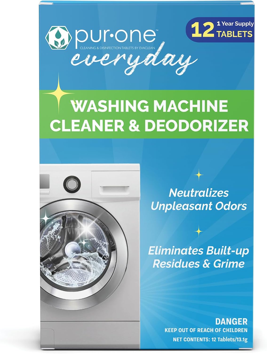 Washing Machine Cleaner - Deep Clean & Odor Eliminator, 12 Pack for all Models