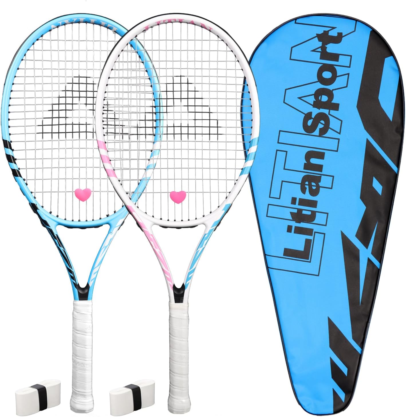 27 Inch Tennis Rackets Set for Adult Recreational Play